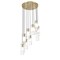 Z-Lite Alton Chandelier, 11-Light, 24 In.W x 14.25 In.H, Modern Gold/Clear+Frosted 824P-11R-MGLD - alternate 7